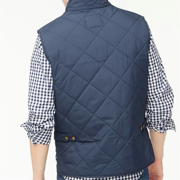 J. Crew Authentic Outerwear Vest Men's Small Quilted full zip black - Picture 9 of 10